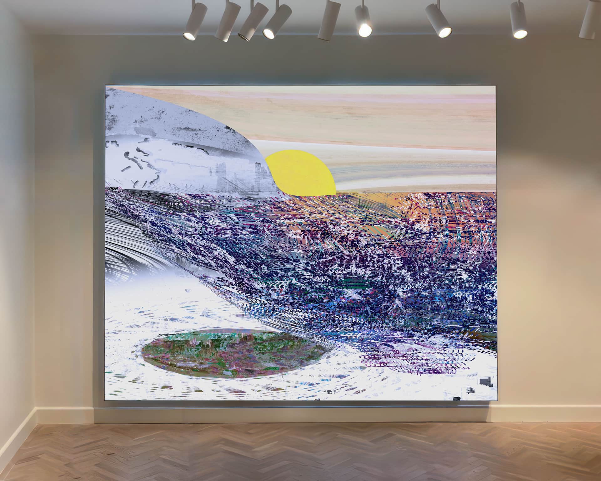 Alex Fischer, Lemon Tea, 2023, installed at Canada Goose Somerset Detroit