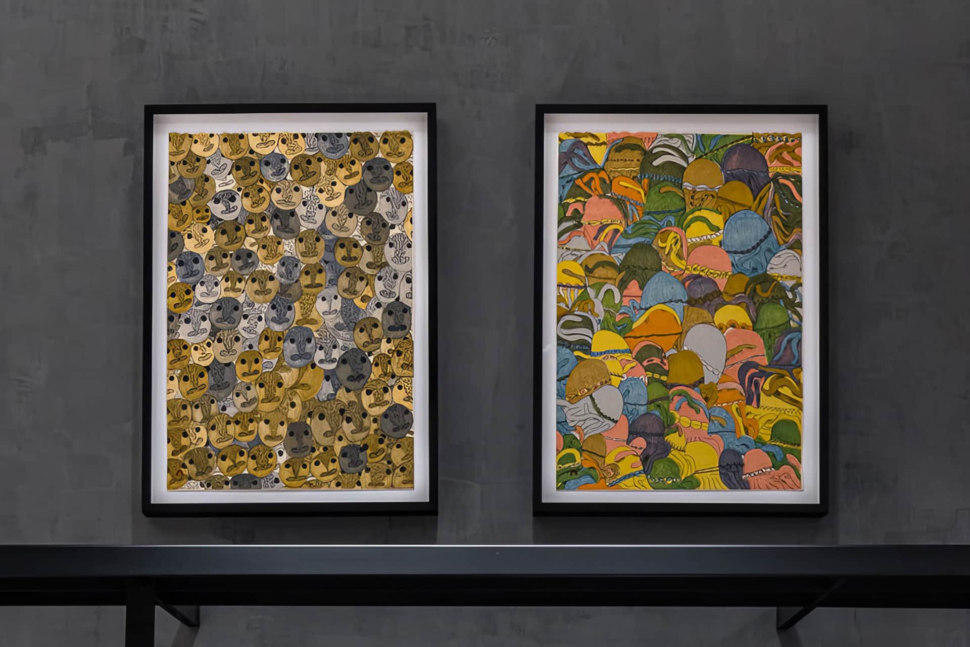 Shuvinai Ashoona, Seals, 2017, installed at Canada Goose, Eaton Centre, Toronto