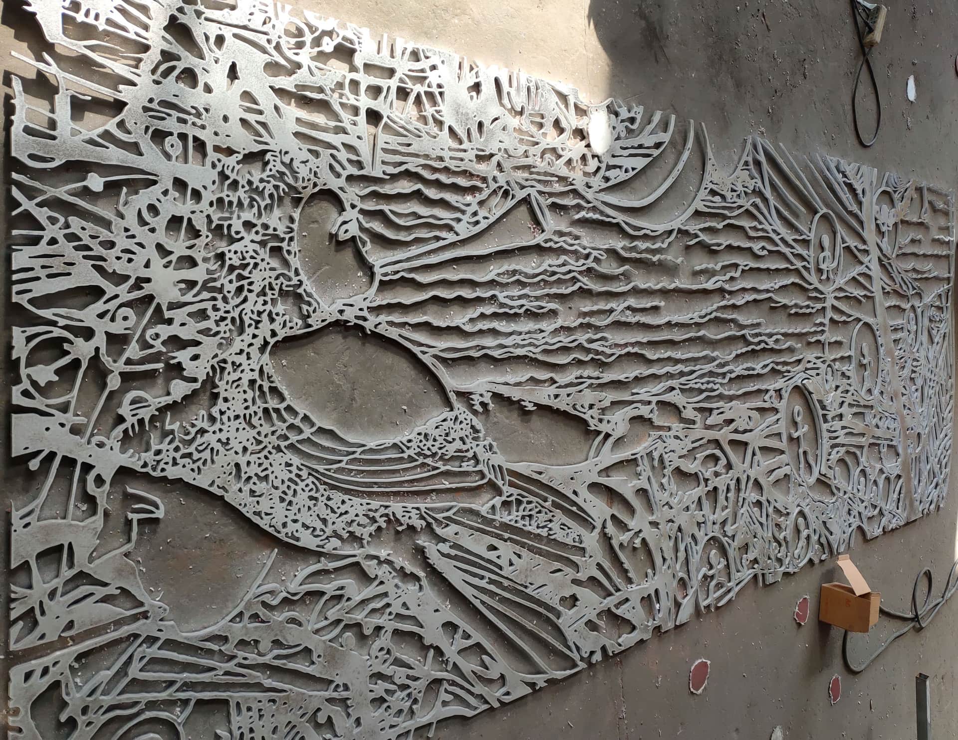 Detail of Upon the Sea, left section