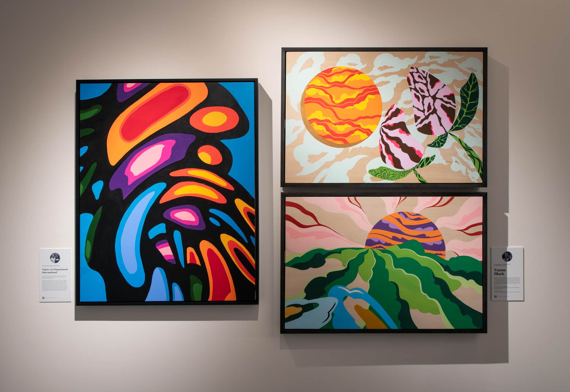 Art installations by Native Art Department International and Vanna Black at Canada Goose, Phipps Plaza, Atlanta